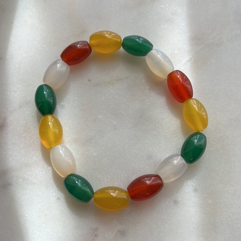 Multi-Colored Stone Beaded Bracelet - image 2